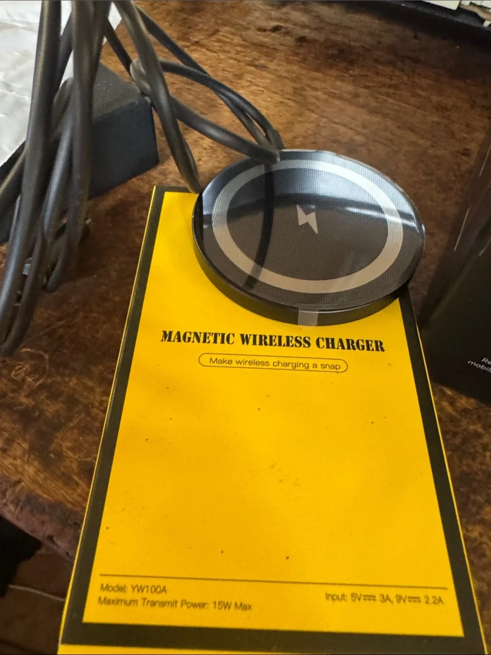 Magnetic Wireless Charger Pad – Black